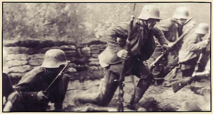 assaut soldats allemands en 1918